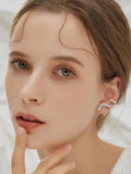 Silver Needle Snake Personality Earrings for Women