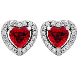 925 Silver Love Heart Infinity Stud Earring Elegant Gift