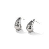 925 Silver Teardrop Stud Earrings Women Fine Jewelry