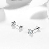 Heart Shape Moissanite Stud Earrings - 925 Silver Ear Jewelry for Wedding