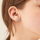 Heart Shape Moissanite Stud Earrings - 925 Silver Ear Jewelry for Wedding