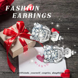 Heart Shape Moissanite Stud Earrings - 925 Silver Ear Jewelry for Wedding