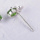 Diopside Amethyst Garnet Earrings Crown s925 Sterling Silver Crystal Studs