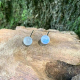 925 Silver Moonstone Stud Earrings Allergy-Free Jewelry