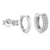 Zircon 925 Silver Earrings Set - Daily Wear & Anniversary Gift