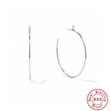 C-shaped Water Drop CZ 925 Silver Stud Earring