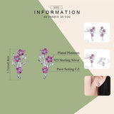 925 Silver Wintersweet Plum Flower Stud Earrings - BSE040