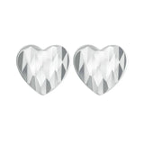 925 Silver Heart Shape Stud Earrings for Women Hypoallergenic