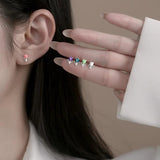 925 Silver Tulip Flower Stud Earrings
