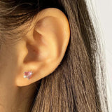 TrustDavis Zircon Heart Star Earrings for Daughter