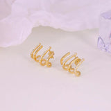 Zircon 925 Sterling Silver Earrings Studs for Women Cartilage Piercing