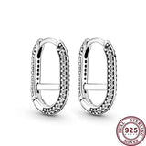 925 Silver Peacock Wave Galaxy Women's Earrings Wedding Jewelry