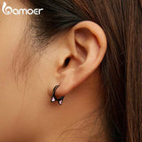Sterling Silver Cat's Claw Earrings Pink Cat's Ear Studs for Women