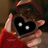 925 Silver Snowflake Stud Earrings Women High Christmas