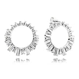 925 Silver Earring Knotted Hearts Love Symbol Polished Crown