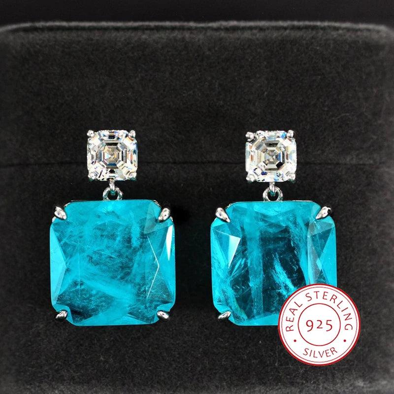 Stylish CZ Women's Earrings 925 Silver Jewelry