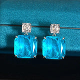 Stylish CZ Women's Earrings 925 Silver Jewelry