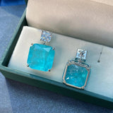 Stylish CZ Women's Earrings 925 Silver Jewelry