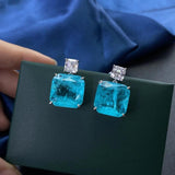 Stylish CZ Women's Earrings 925 Silver Jewelry
