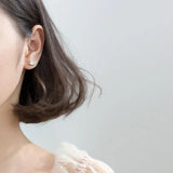 Trustdavis 925 Silver Pig CZ Stud Earrings