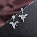 925 Silver Zircon Horse Eye Stud Earrings for Women MEJ356