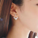 925 Silver Zircon Horse Eye Stud Earrings for Women MEJ356