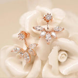 925 Silver Zircon Horse Eye Stud Earrings for Women MEJ356