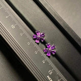 Amethyst 925 Silver Stud Earrings Peridot Jewelry