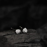 F.I.N.S Mini S925 Sterling Silver Stud Earrings Wrinkle Piercing Ear Jewelry