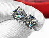 925 Silver Needle Zircon Earrings Crystal Stud Women Accessories Gift