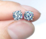 925 Silver Needle Zircon Earrings Crystal Stud Women Accessories Gift