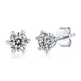 Moissanite Diamond Stud Earrings 0.5CTx2PCS 925 Sterling Silver