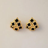 Bilandi 925 Silver Geometric Stud Earrings For Women