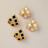 Bilandi 925 Silver Geometric Stud Earrings For Women