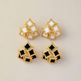 Bilandi 925 Silver Geometric Stud Earrings For Women