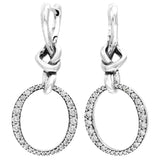 925 Silver Knot Heart Snowflake Earring Women Jewelry