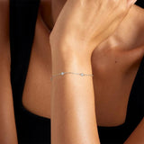 Diamond Ladies Wedding Bracelet Sterling Silver Bangle