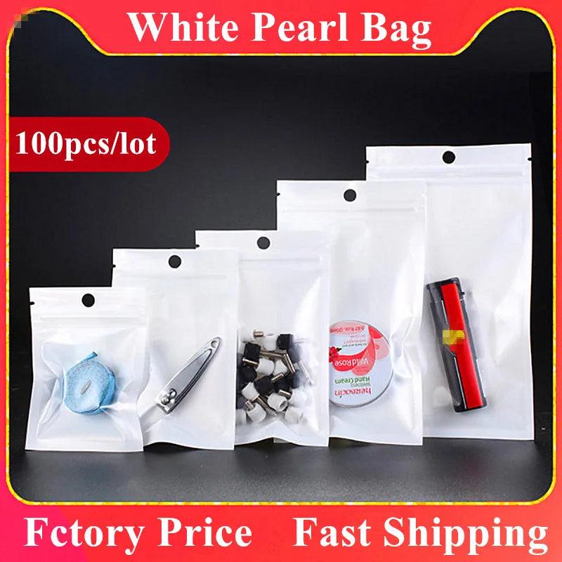 100 Clear Zip Lock Bags - Snack Candy Phone Case Jewelry Packaging Pouches