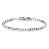925 Silver Tennis Bracelet Hip Hop Zircon Jewelry