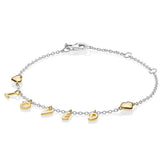 Family Tree Heart Bracelet 925 Silver Charm DIY Jewelry