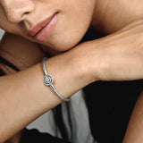 Sterling Silver Plated Snake Chain Bracelet for European Charms