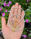 925 Silver Heart Closure Snake Chain Bracelet