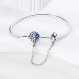 925 Sterling Silver Heart Cat Butterfly Chain Bracelet