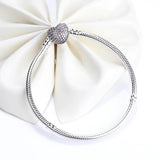 925 Sterling Silver Heart CZ Bracelet for Women