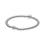 925 Sterling Silver Beaded Chain Bracelet Gift