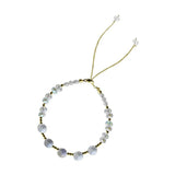 925 Silver Water Drop Crystal Charm Bracelet Women Vintage Jewelry