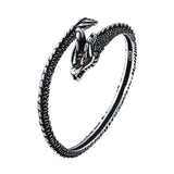 925 Silver Ruby Dragon Bracelet Vintage Adjustable Jewelry