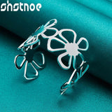925 Silver Adjustable Full Flowers Bangle for Women