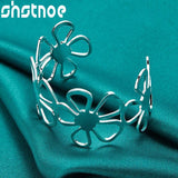 925 Silver Adjustable Full Flowers Bangle for Women