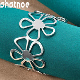 925 Silver Adjustable Full Flowers Bangle for Women